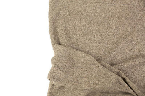 Heather Olive Brown Hacci Sweater Knit Fabric 1 yard OSK01054A